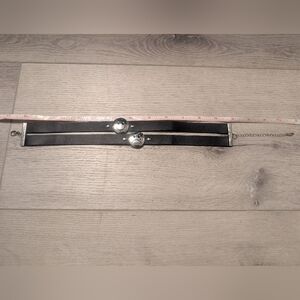 Dolls Kill Faux Leather Choker With Smile And Crying Faces